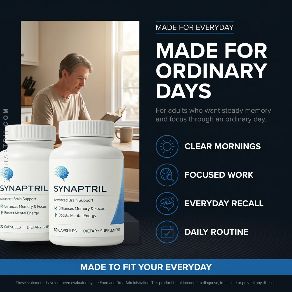 Who Synaptril is for: adults who want steady memory and focus through an ordinary day